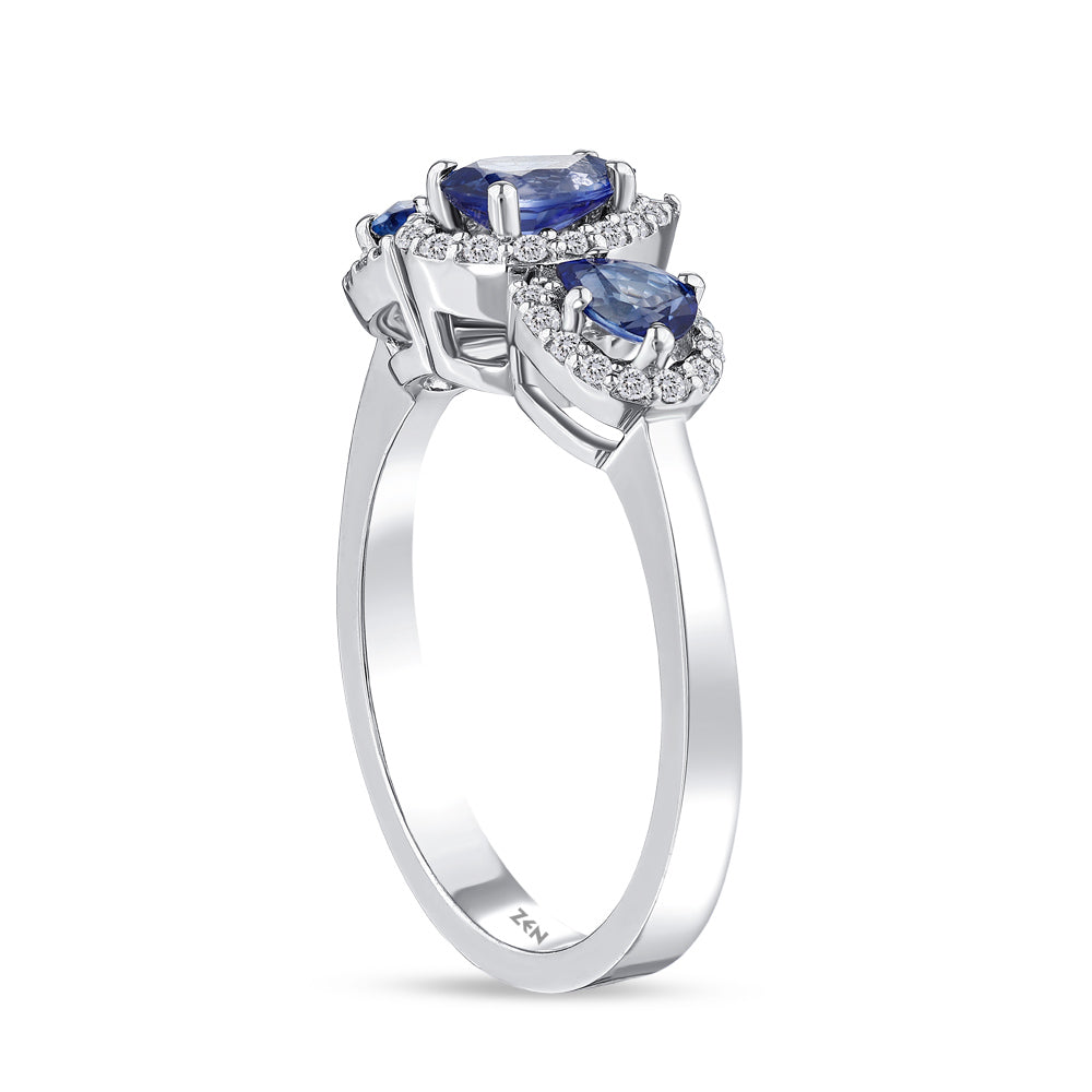 1.03 ct. Saphir Ring