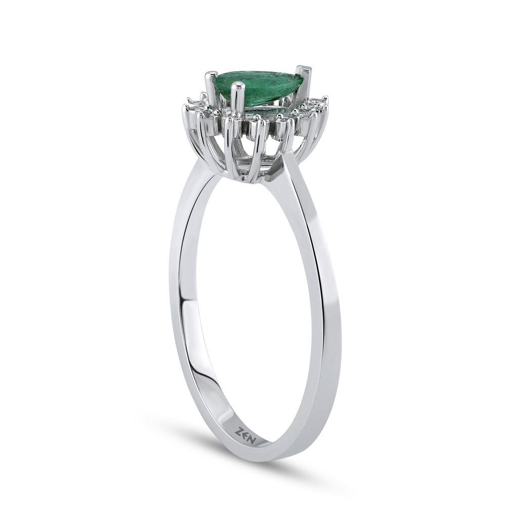 0.24 ct. Smaragd Ring