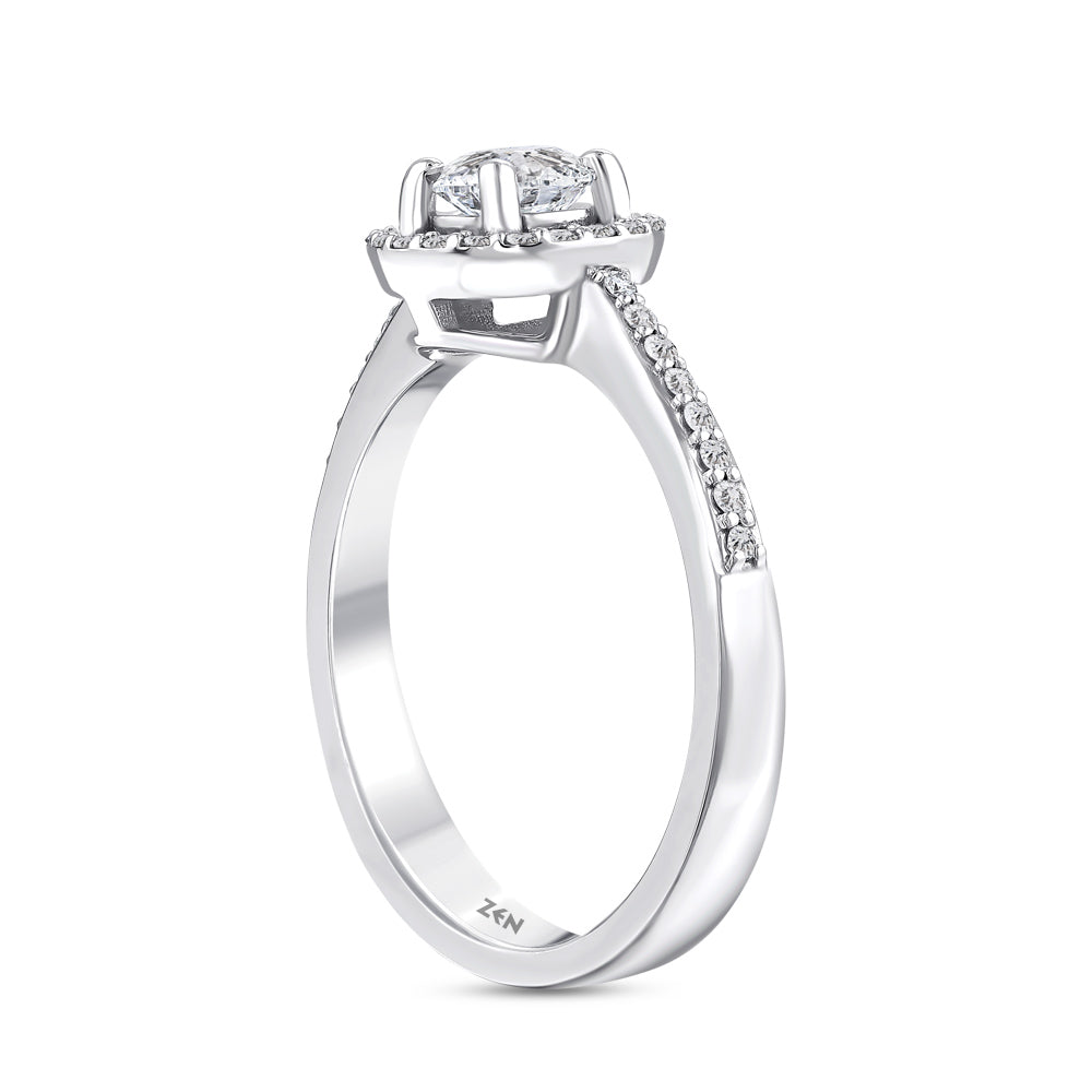 0.56 ct. Halo Diamond Engagement Ring