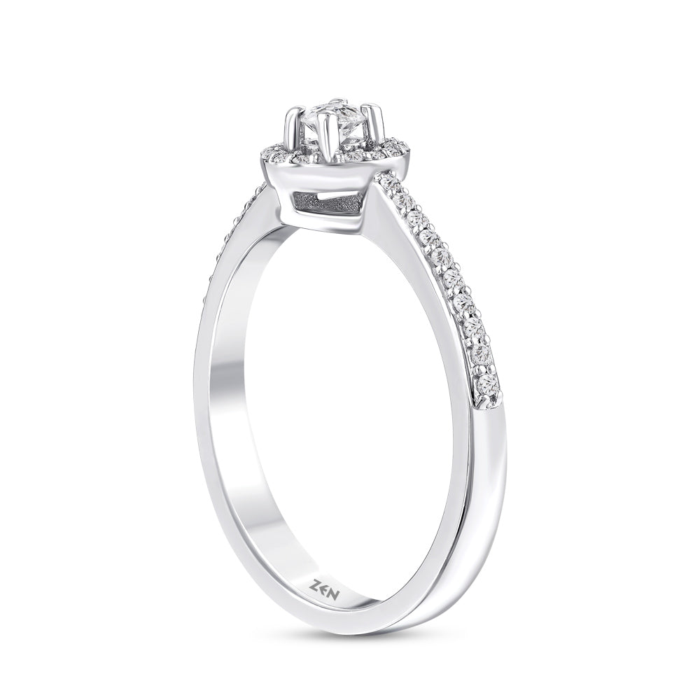 0.36 ct. Halo Diamond Engagement Ring