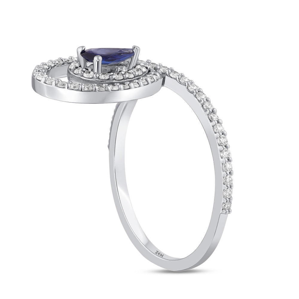 0.78 ct. Saphir Ring