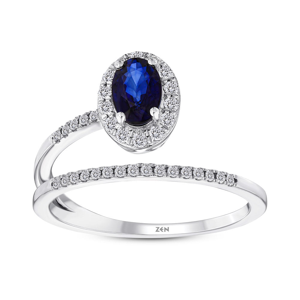 0.80 ct. Saphir Ring