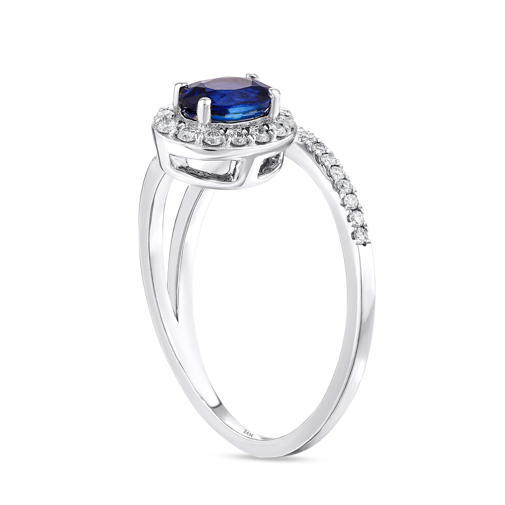 0.80 ct. Saphir Ring