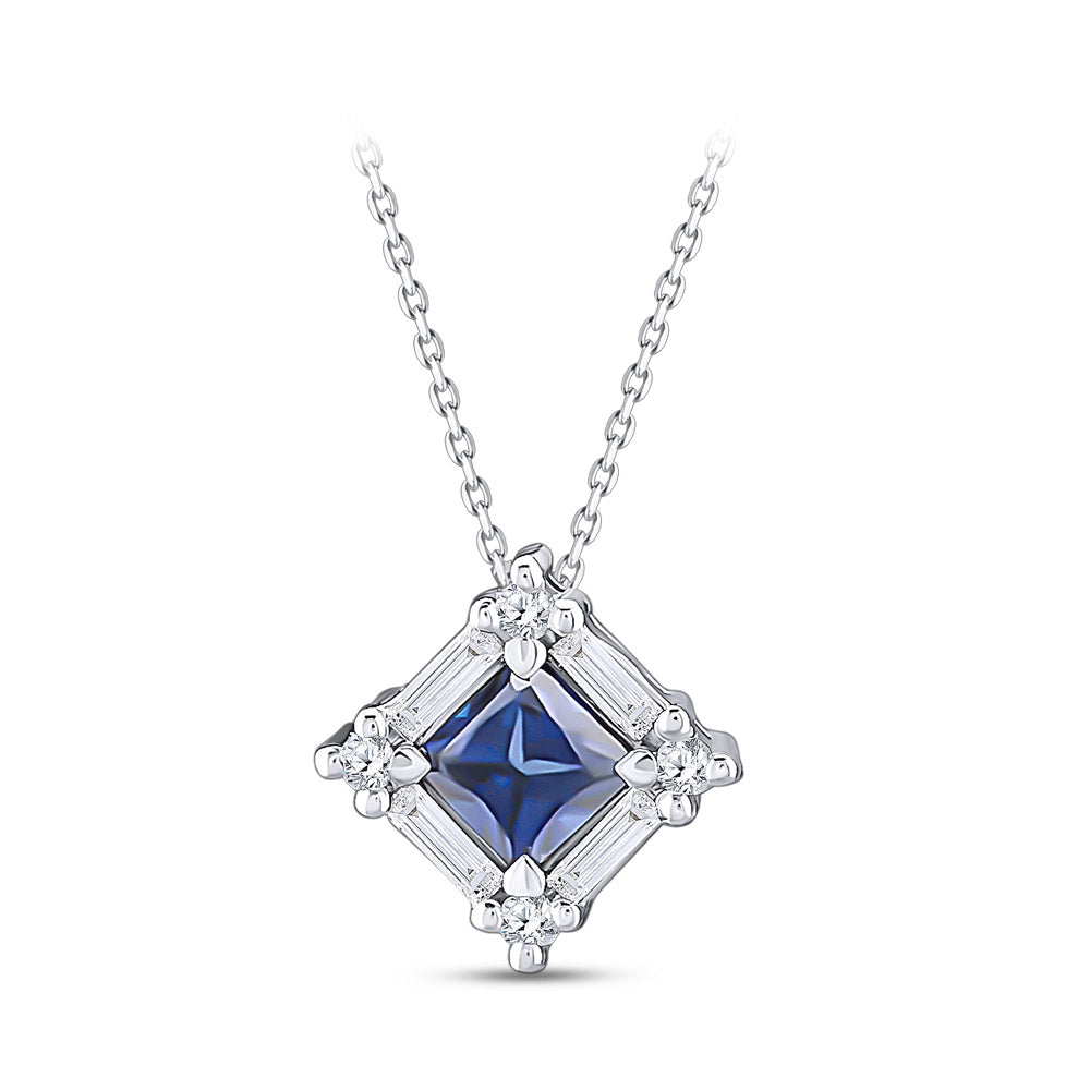 0.44 ct. Saphir Halskette