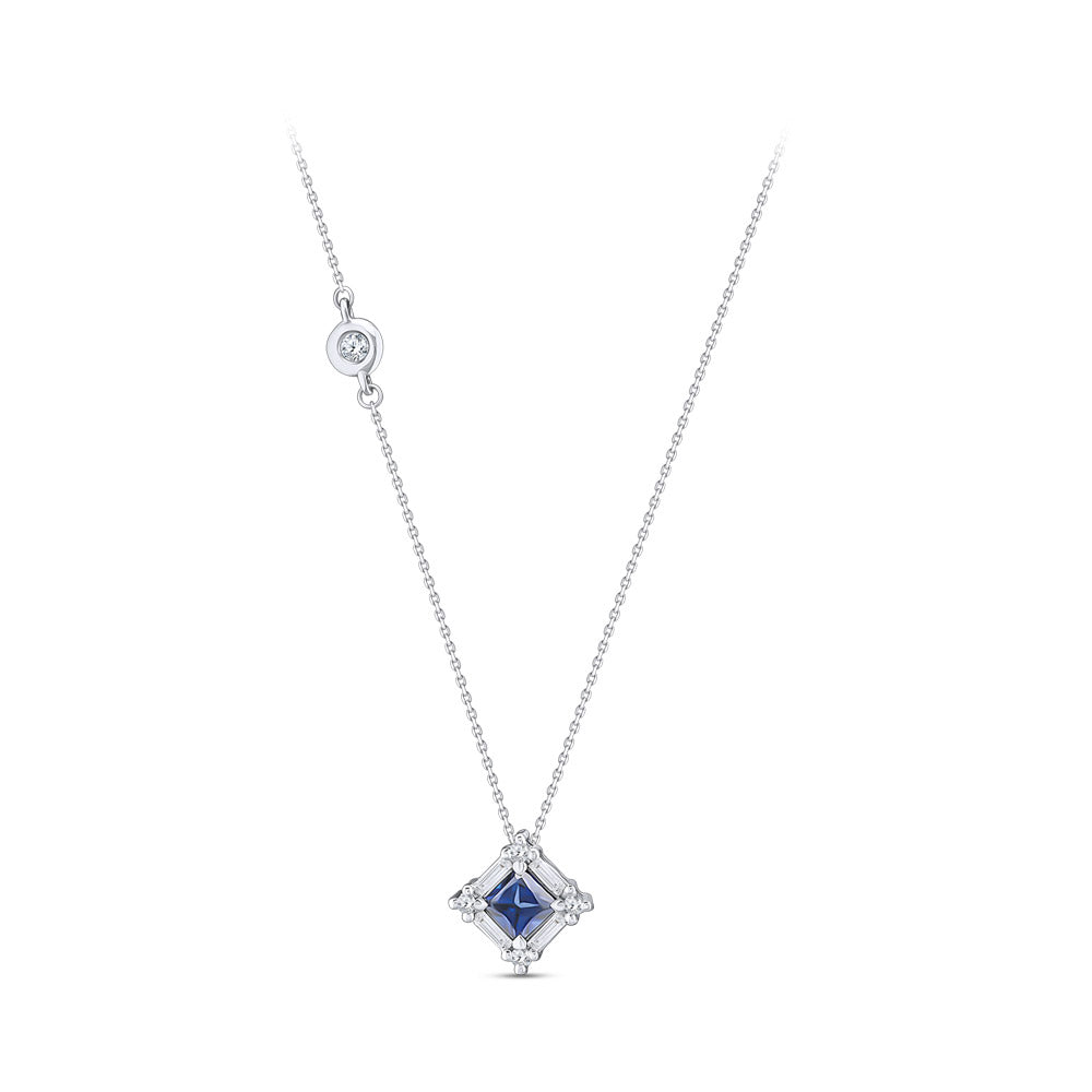 0.44 ct. Saphir Halskette