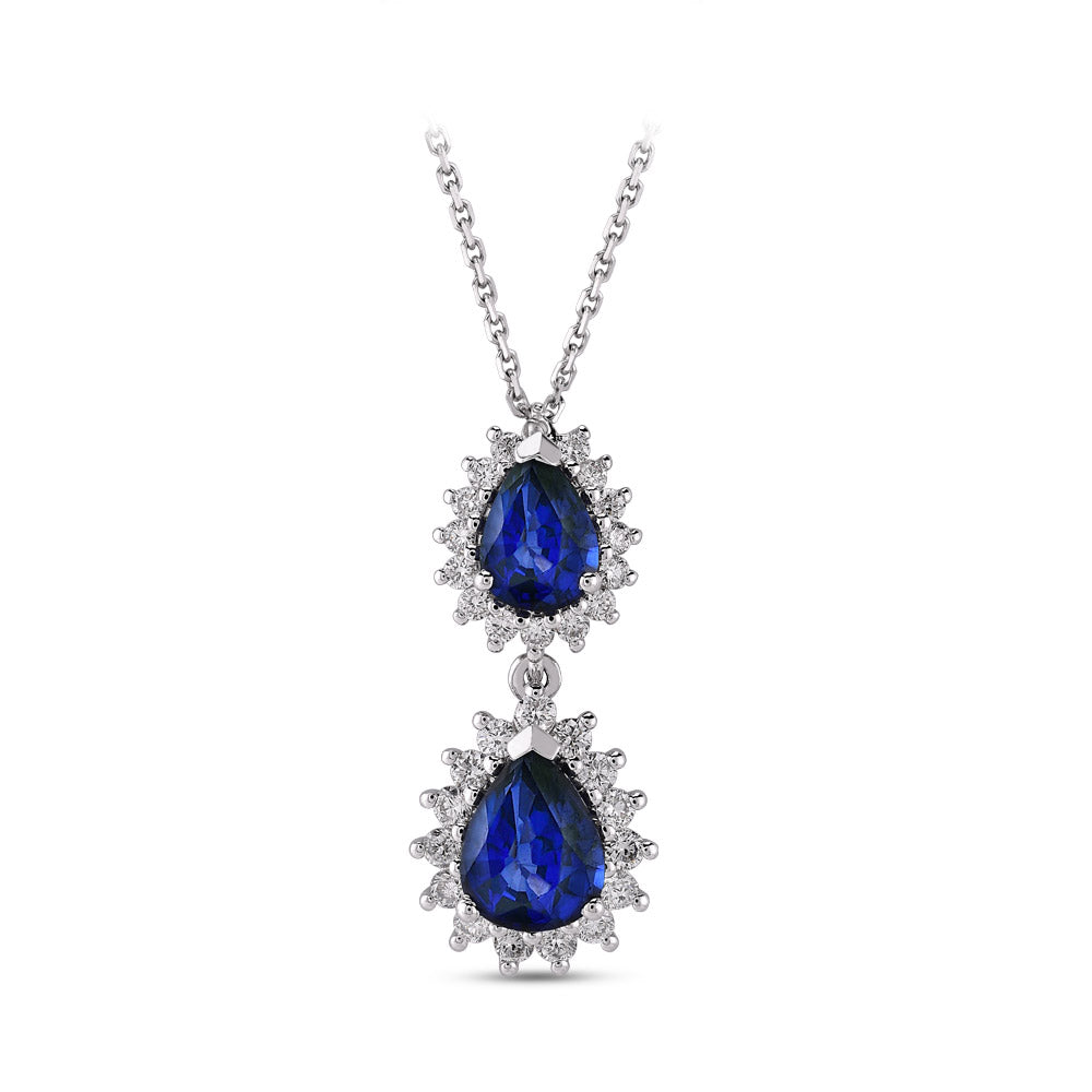 2.28 ct. Saphir Halskette