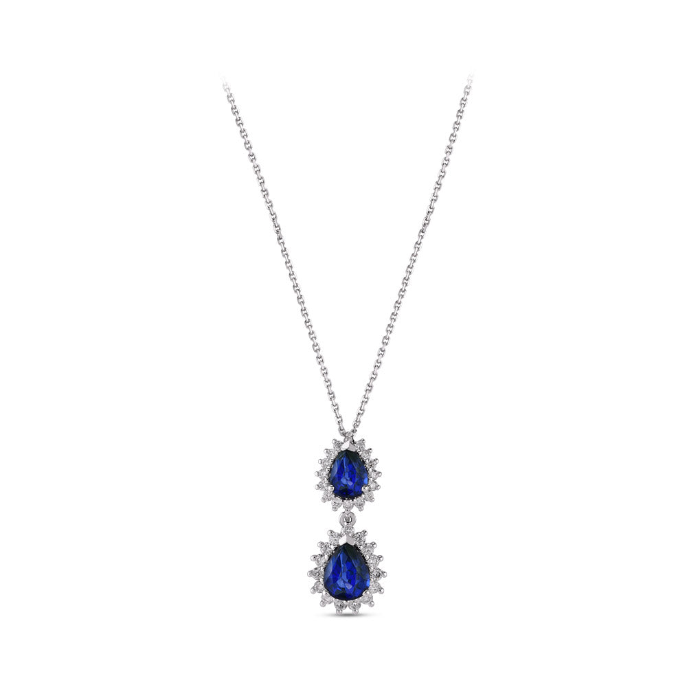 2.28 ct. Saphir Halskette