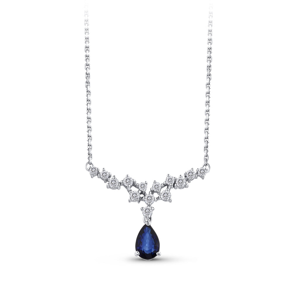 0.57 ct. Saphir Halskette