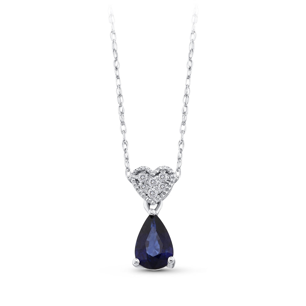 0.38 ct. Saphir Halskette
