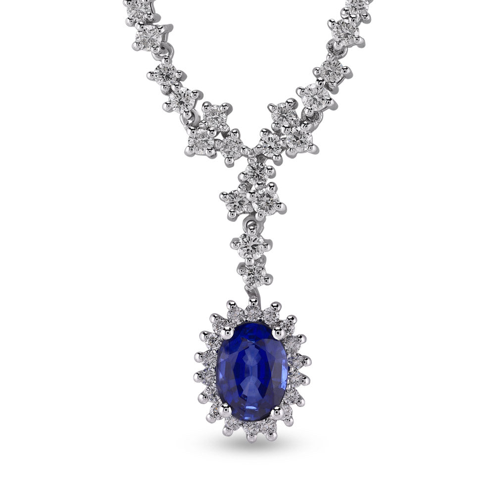 1.48 ct. Saphir Halskette