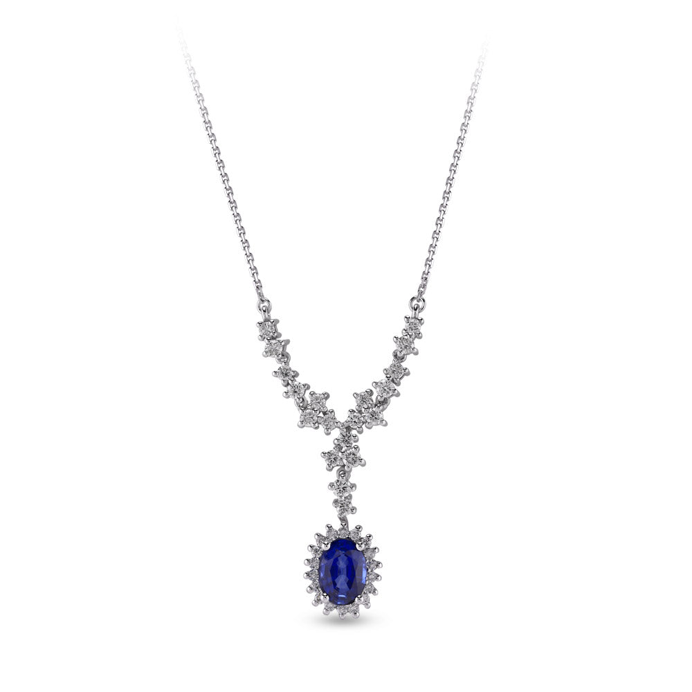 1.48 ct. Saphir Halskette