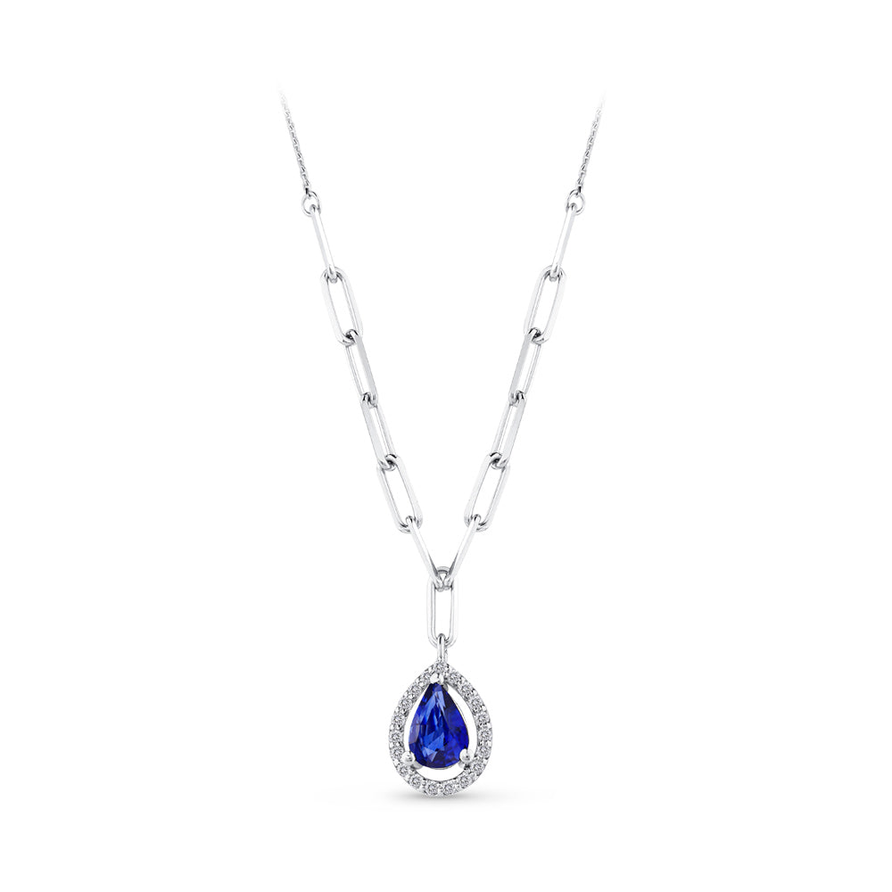 0.48 ct. Saphir Halskette