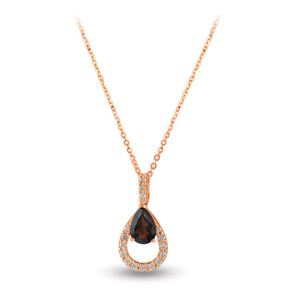 0.42 ct. Rauchquarz Halskette
