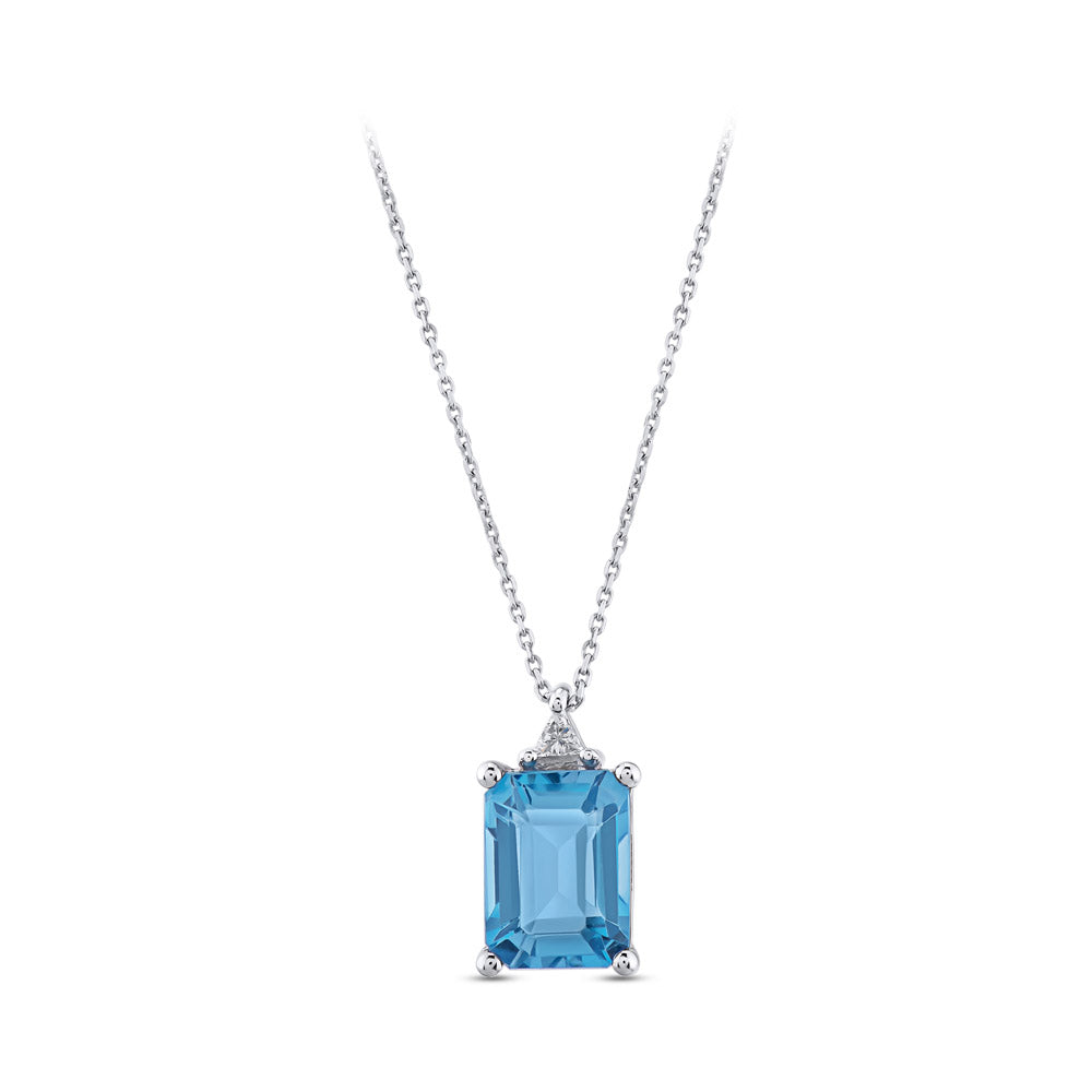 1.82 ct. Blauer Topas Halskette