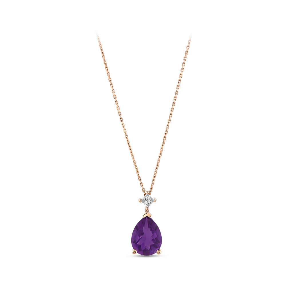 0.85 ct. Amethyst Halskette