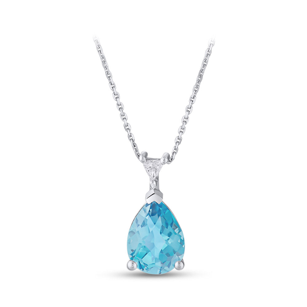 1.22 ct. Blauer Topas Halskette
