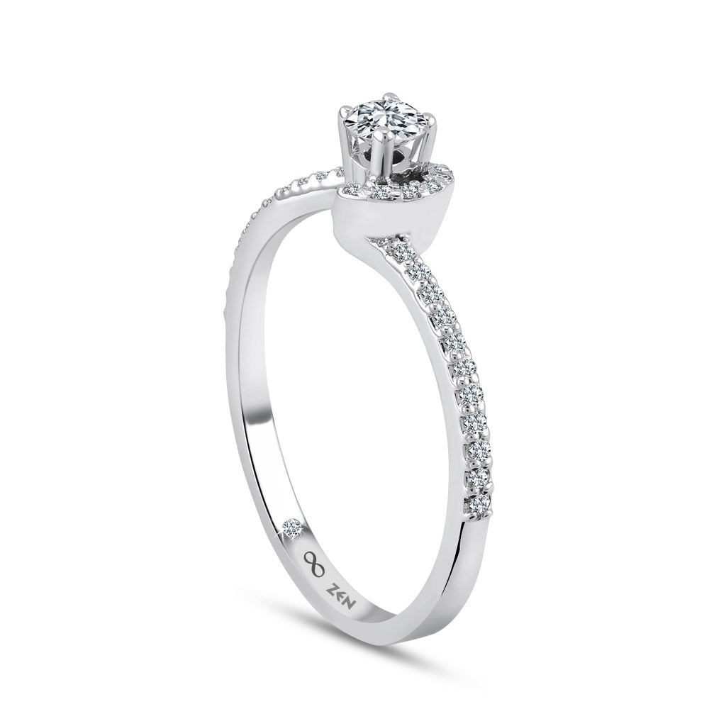 0.33 ct. Modern Diamond Engagement Ring