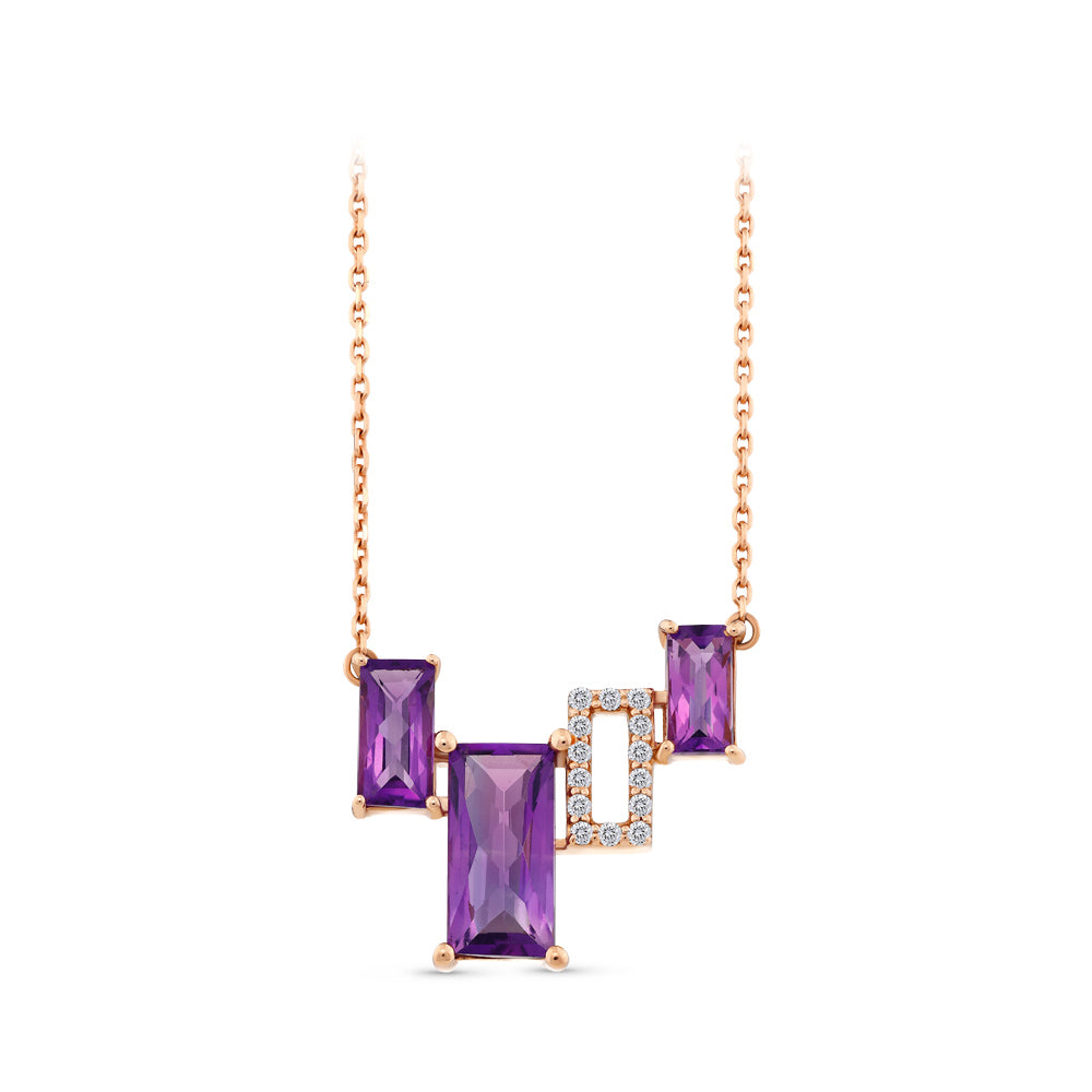 2.19 ct. Amethyst Halskette