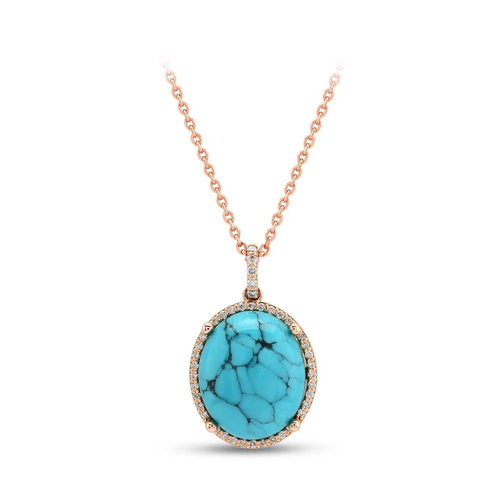 3.20 ct. Türkis Halskette
