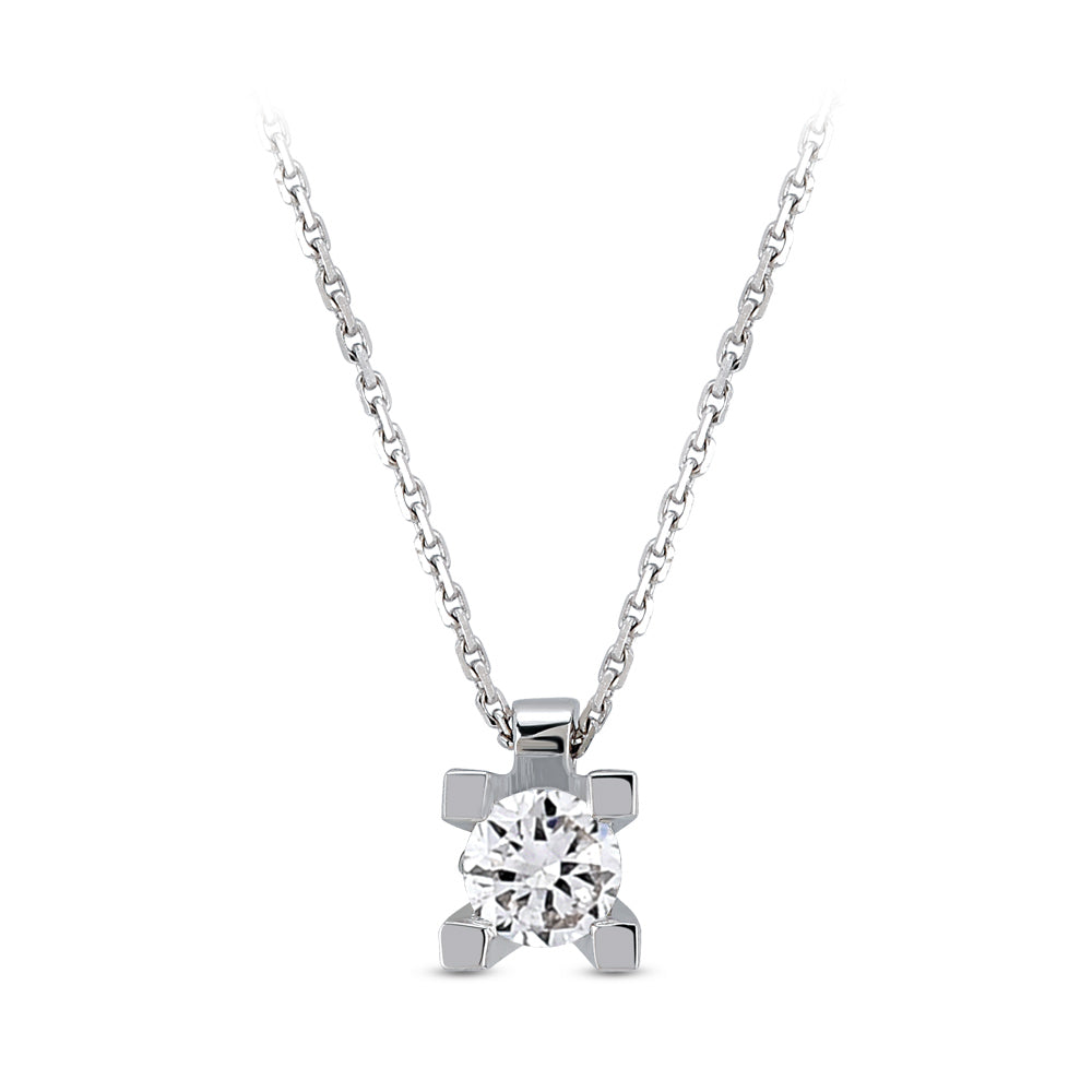 0.10 ct. Solitär Diamant Halskette