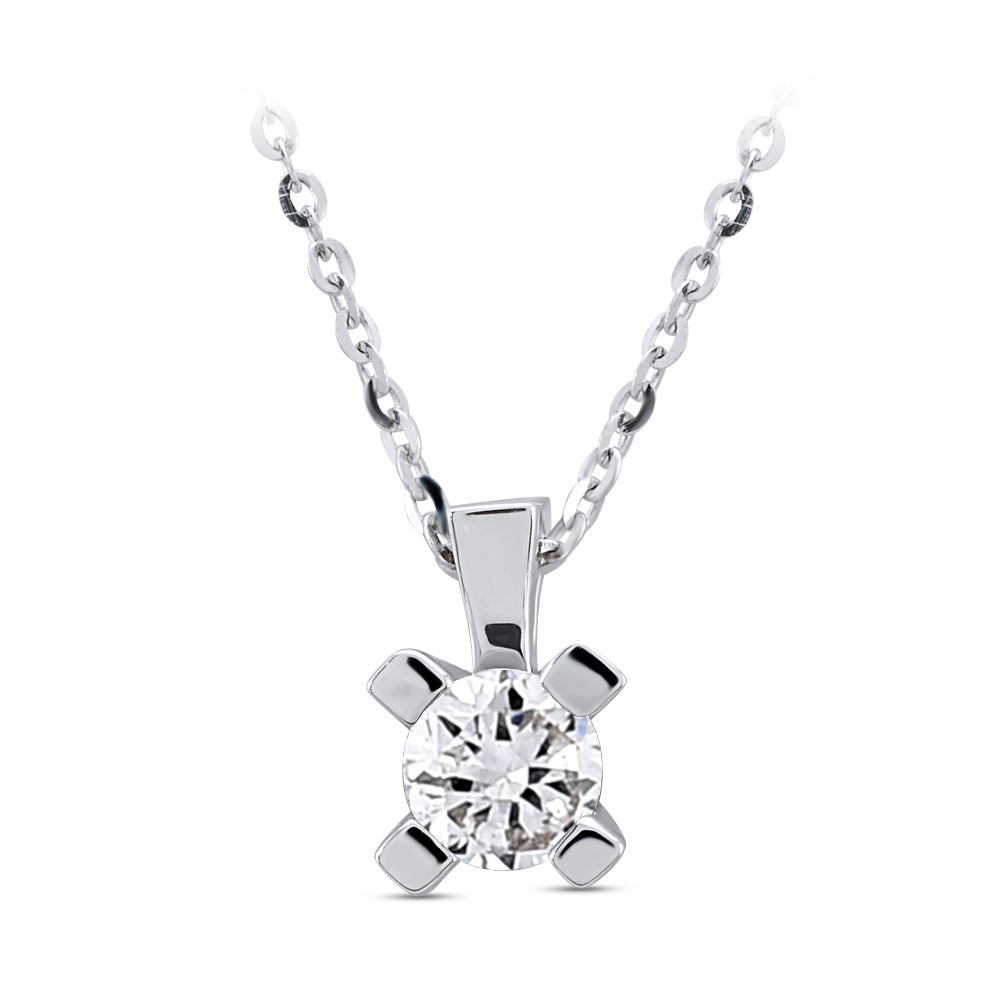 0.10 ct. Solitär Diamant Halskette