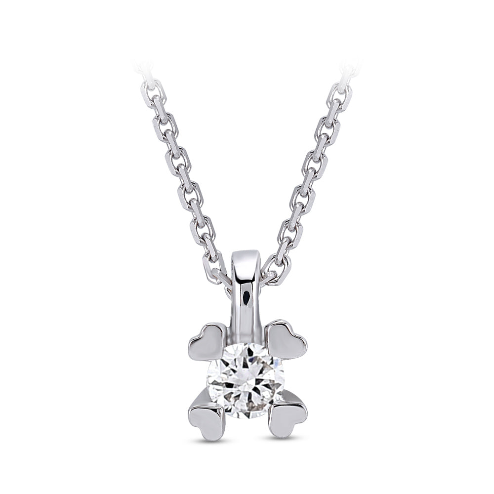 0.08 ct. Solitär Diamant Halskette