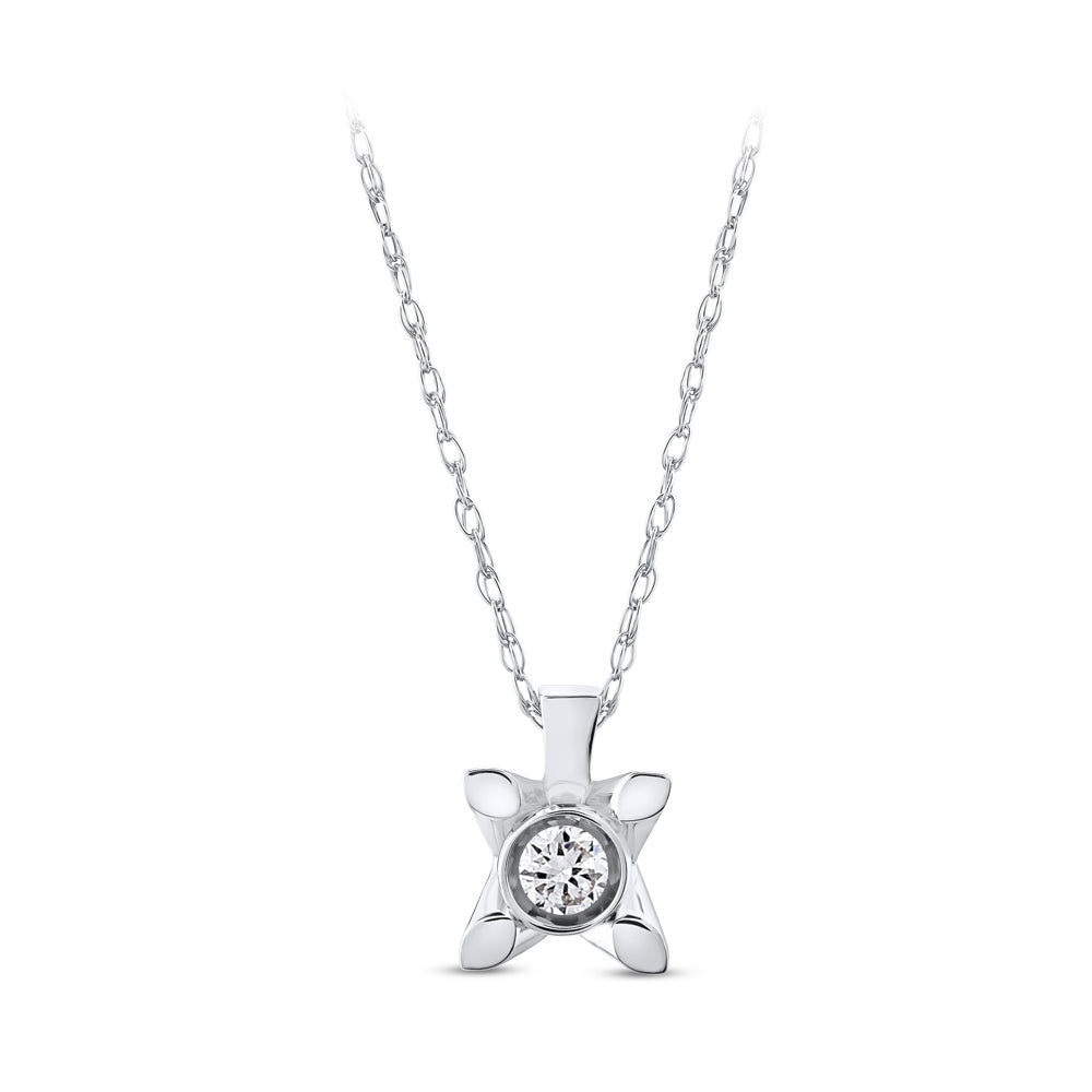 0.06 ct. Solitär Diamant Halskette