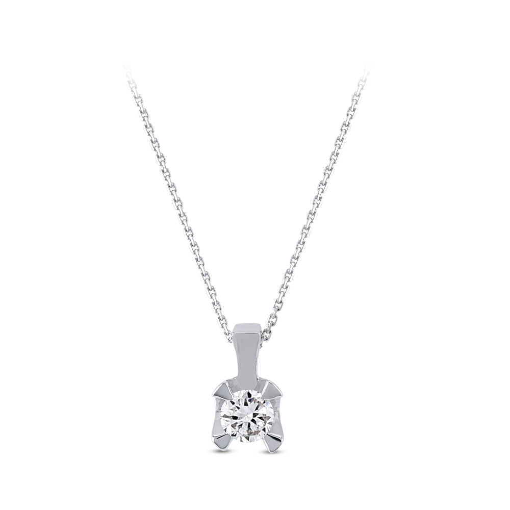 0.08 ct. Solitär Diamant Halskette
