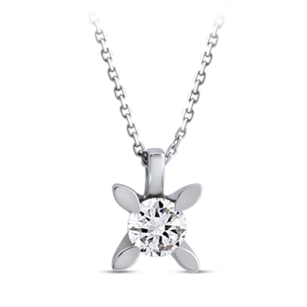0.23 ct. Solitär Diamant Halskette