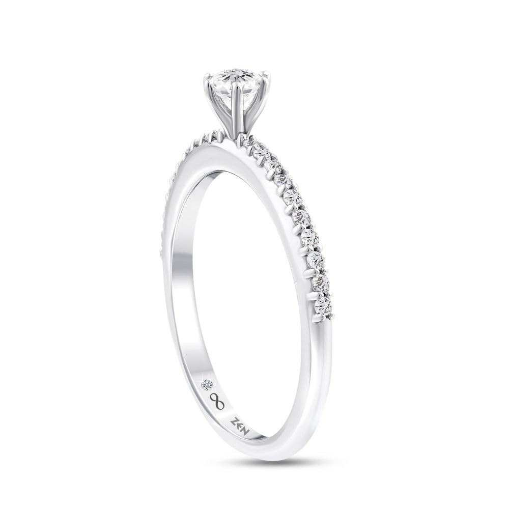 0.34 ct. Seitenstein Diamant Verlobungsring