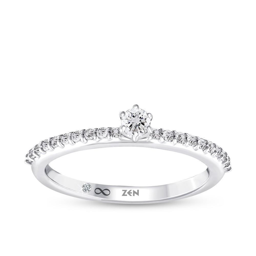 0.34 ct. Seitenstein Diamant Verlobungsring