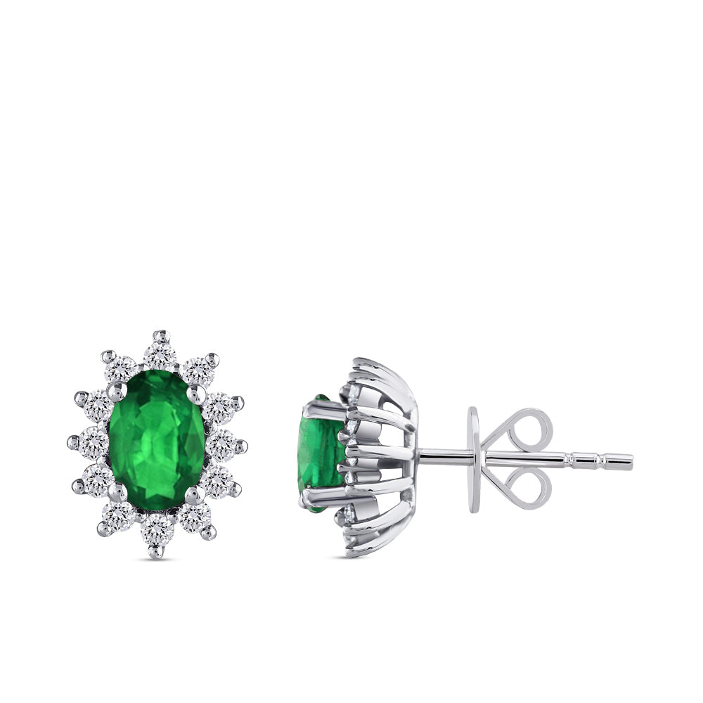 0.95 ct. Emerald Earrings