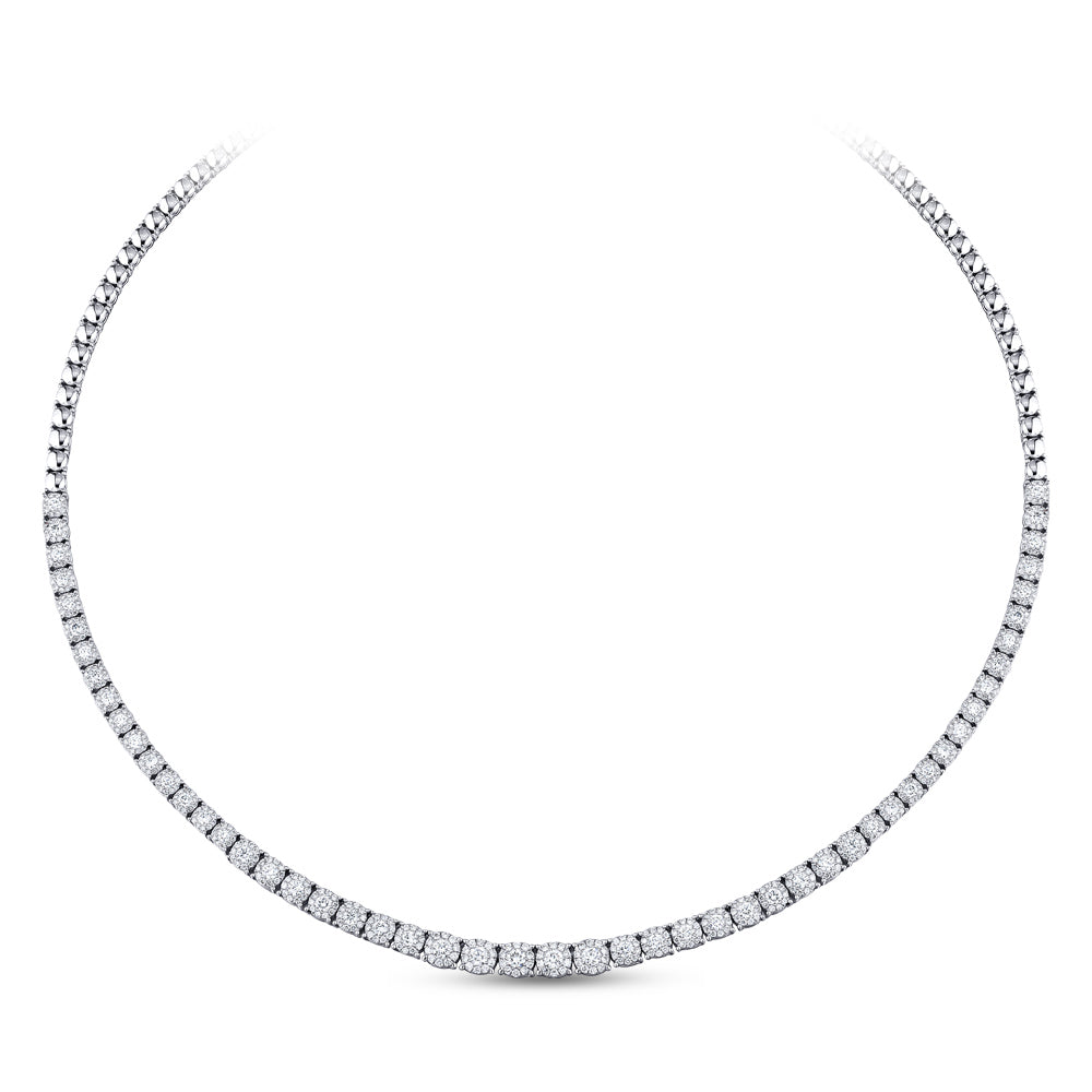 3.84 ct. Tennis Diamant Halskette