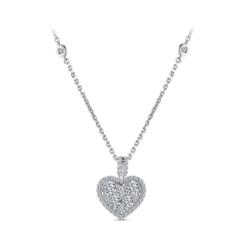 1.35 ct. Heart Diamond Necklace
