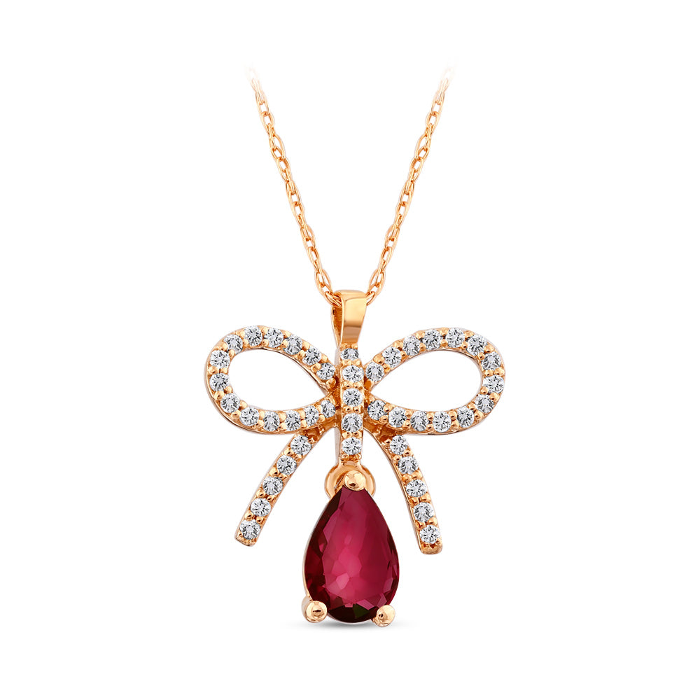 0.57 ct. Rubin Halskette
