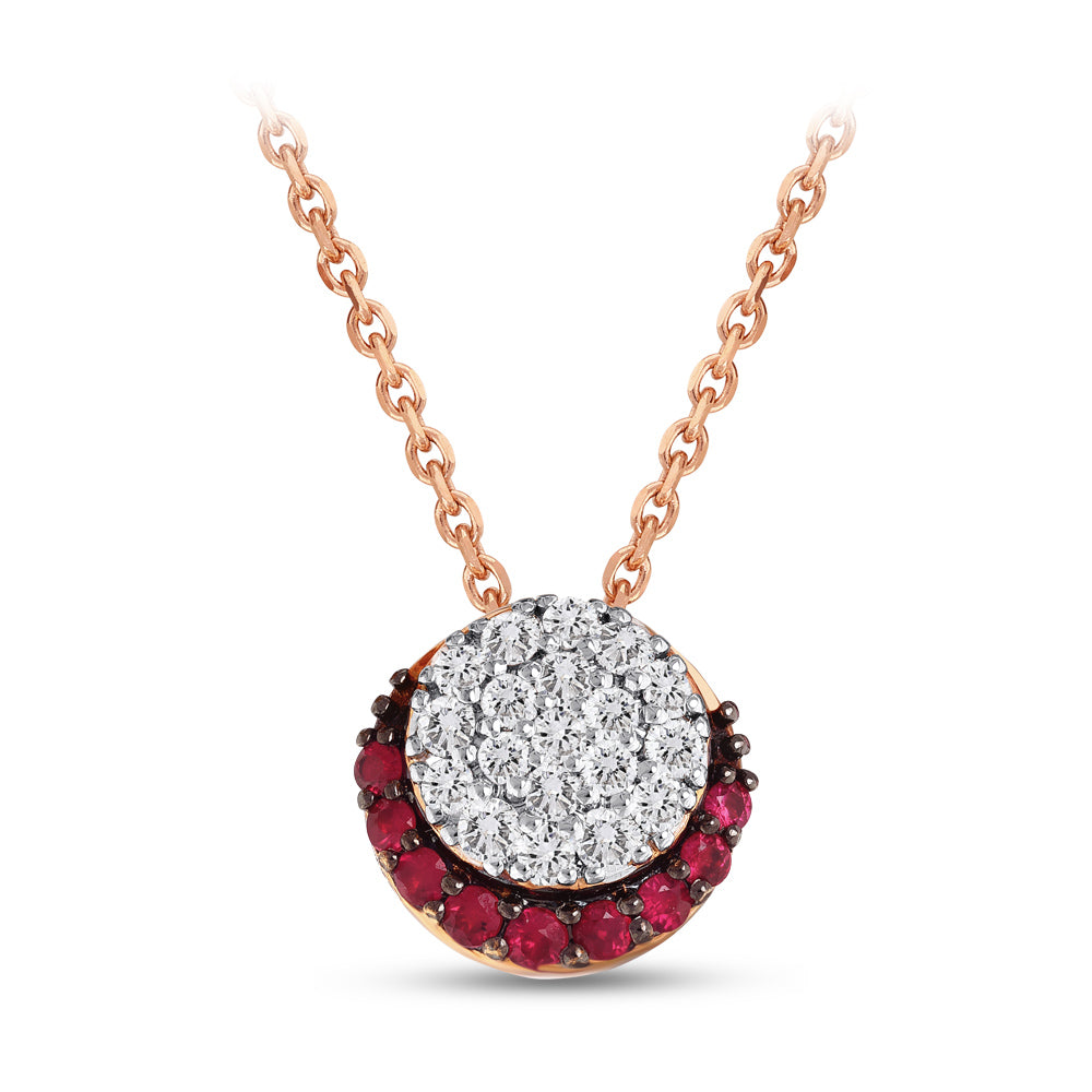 0.30 ct. Rubin Halskette