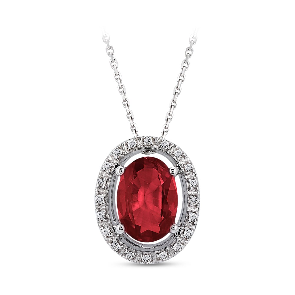 1.04 ct. Rubin Halskette