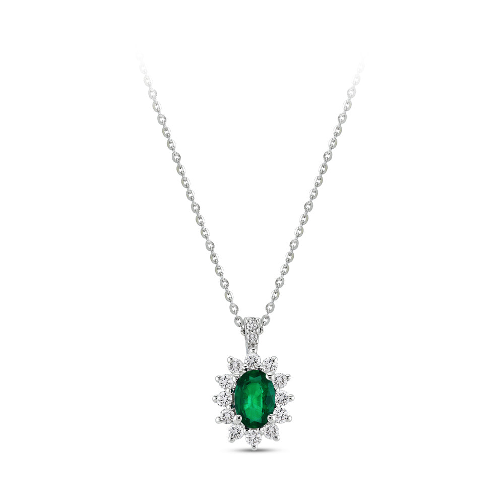 0.54 ct. Smaragd Halskette