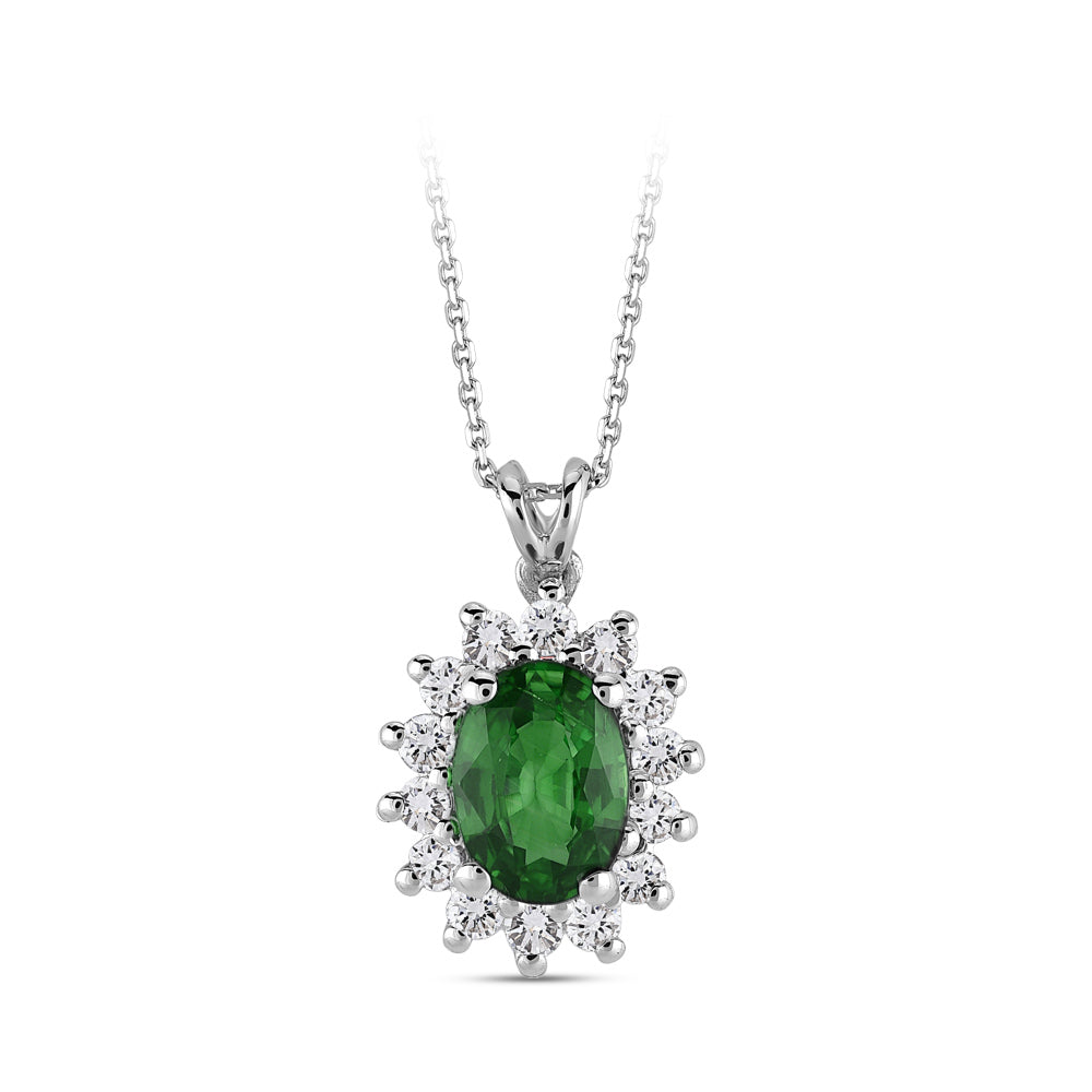 0.96 ct. Smaragd Halskette