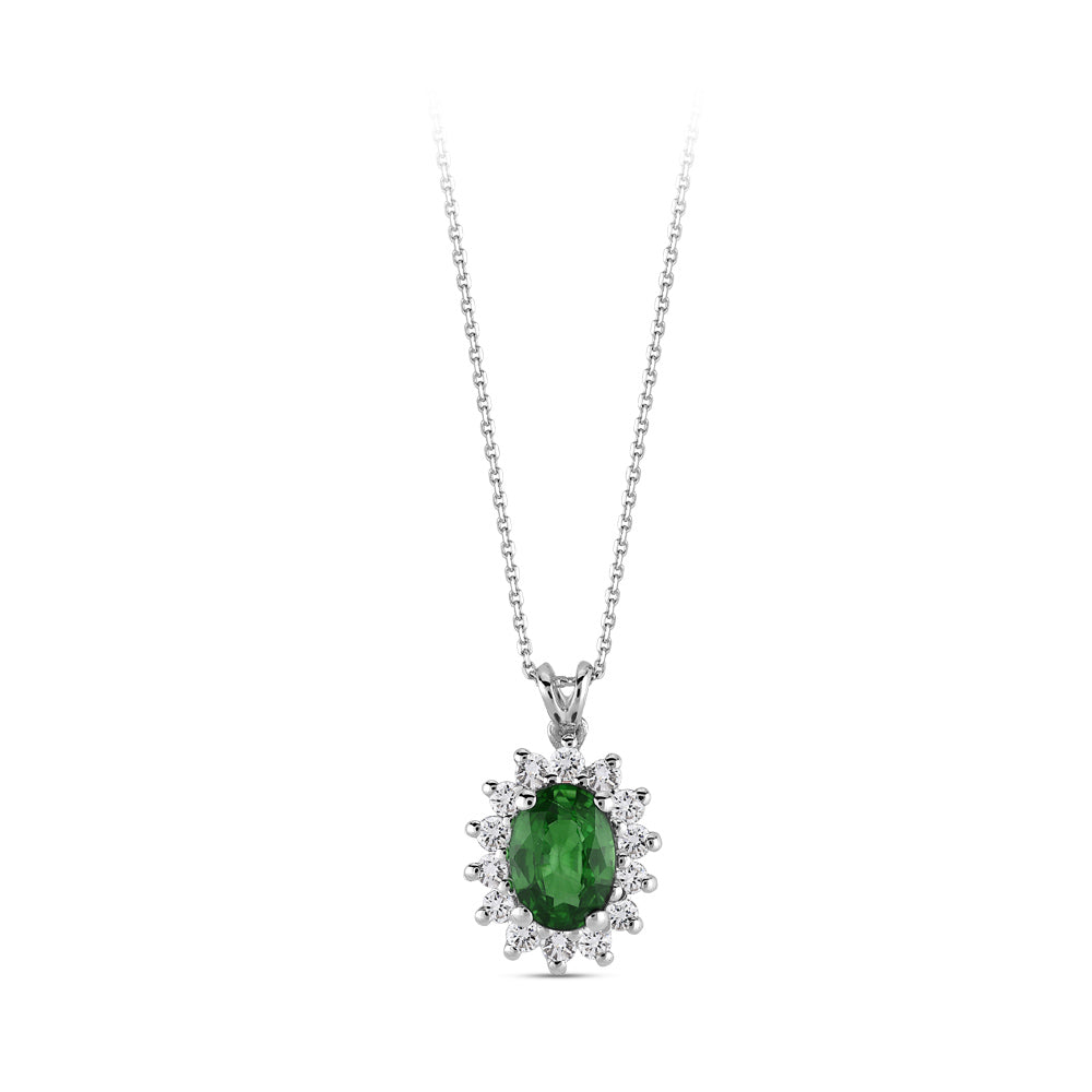 0.96 ct. Emerald Necklace