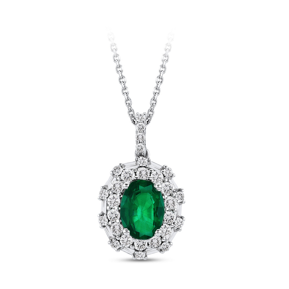 1.46 ct. Smaragd Halskette