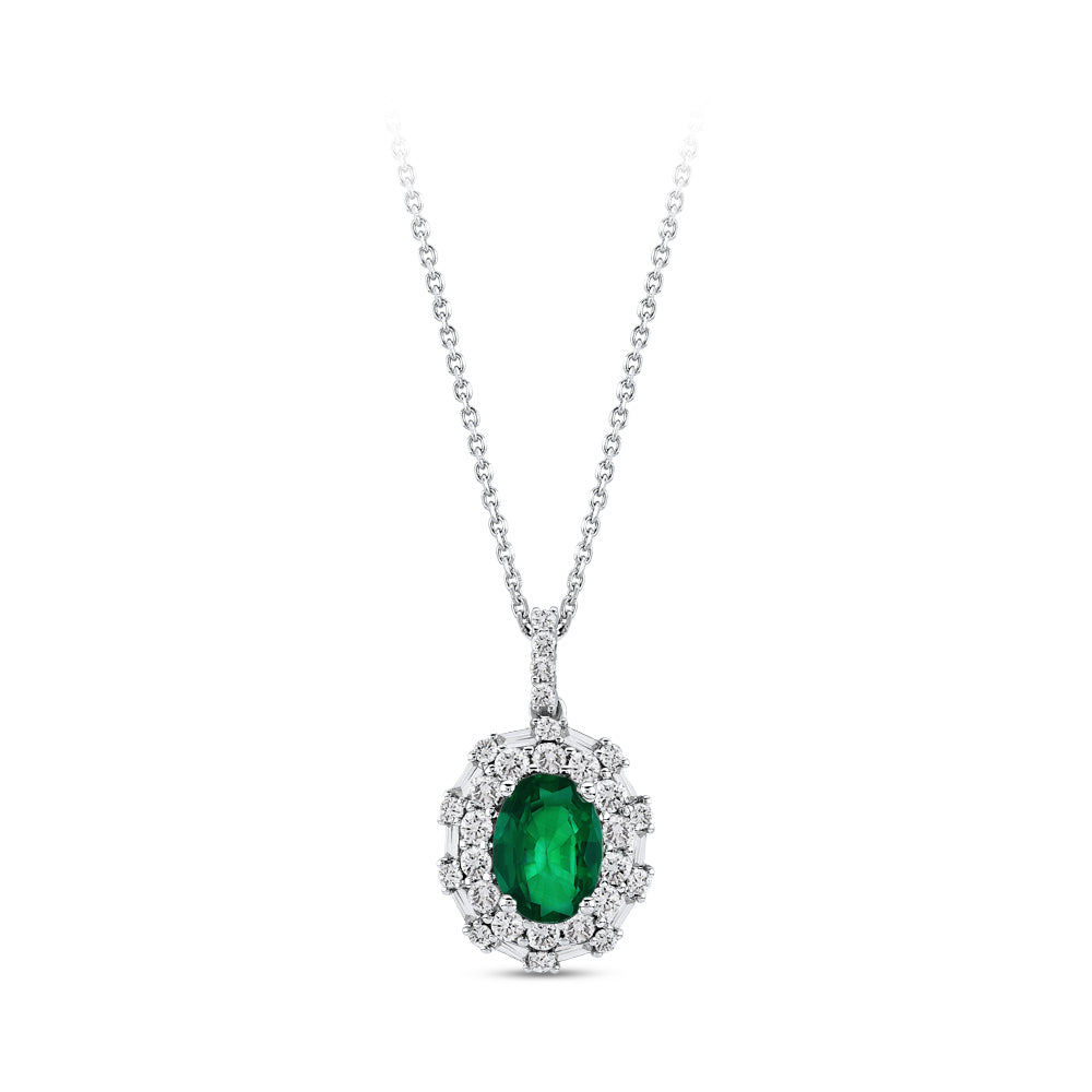 1.46 ct. Smaragd Halskette
