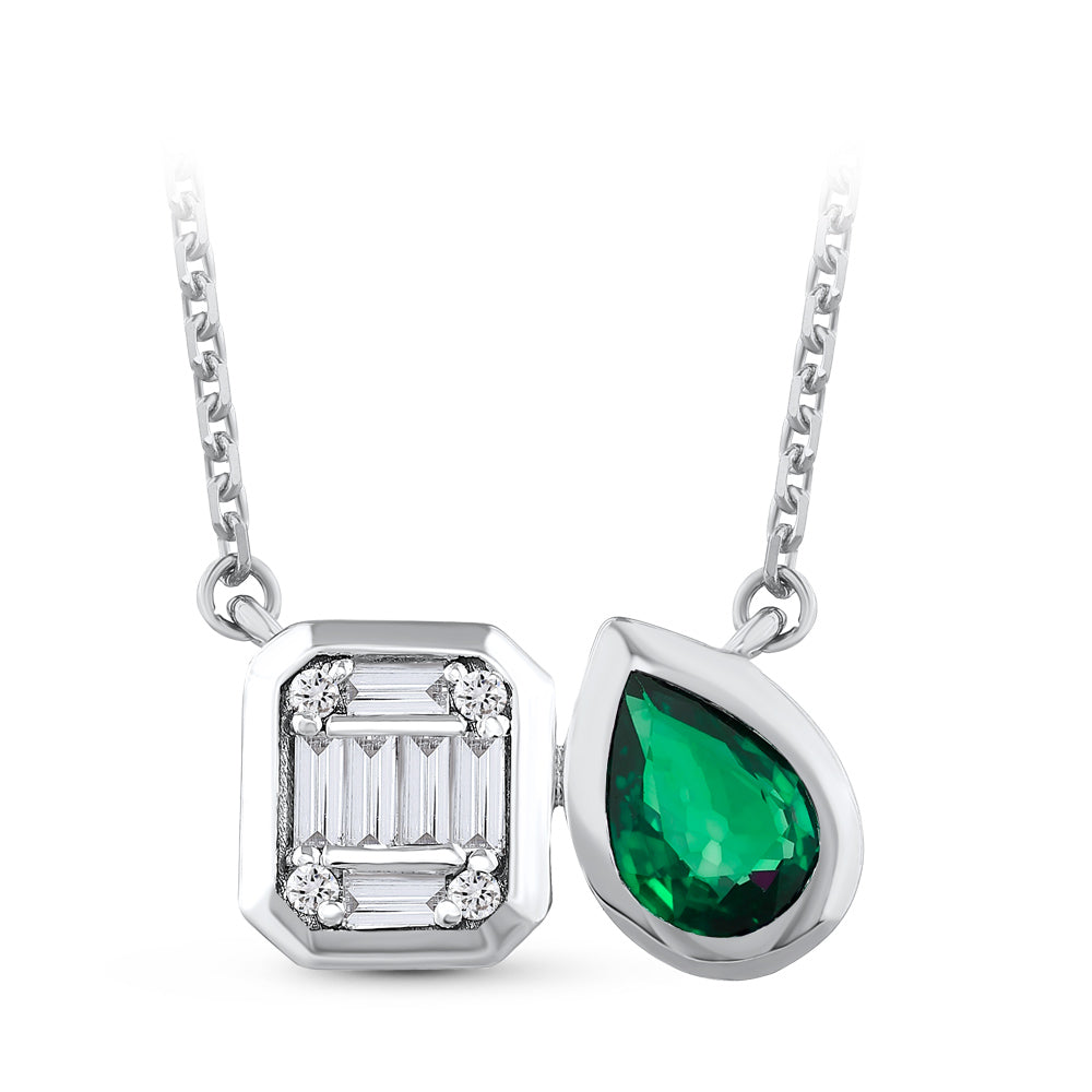 0.43 ct. Smaragd Halskette