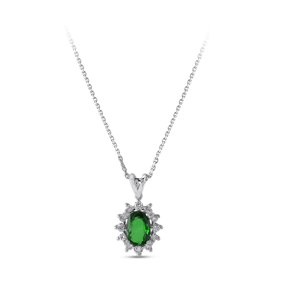 0.81 ct. Smaragd Halskette