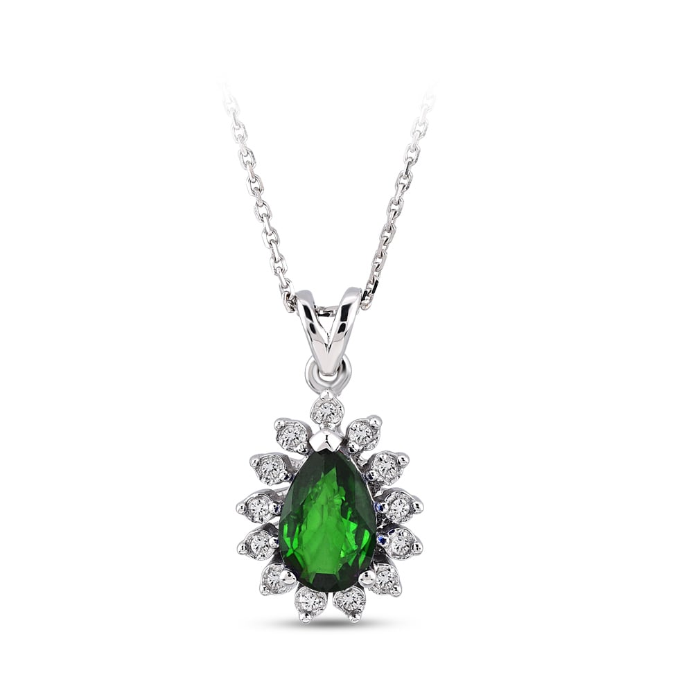 0.24 ct. Smaragd Halskette