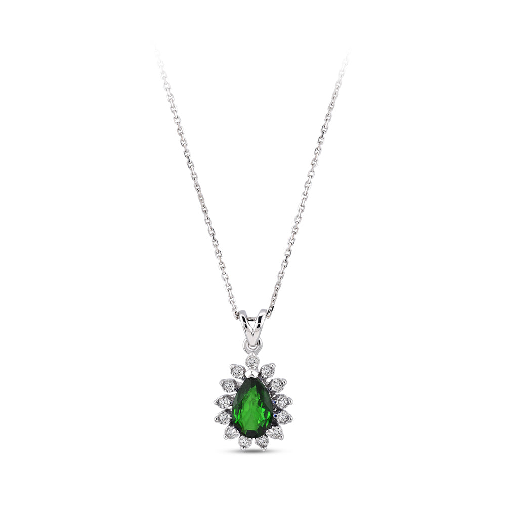 0.24 ct. Smaragd Halskette
