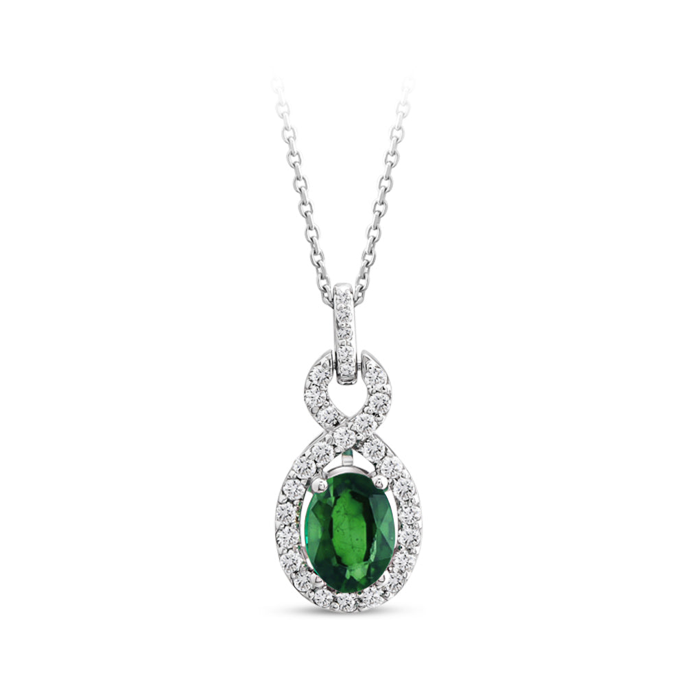 1.27 ct. Smaragd Halskette