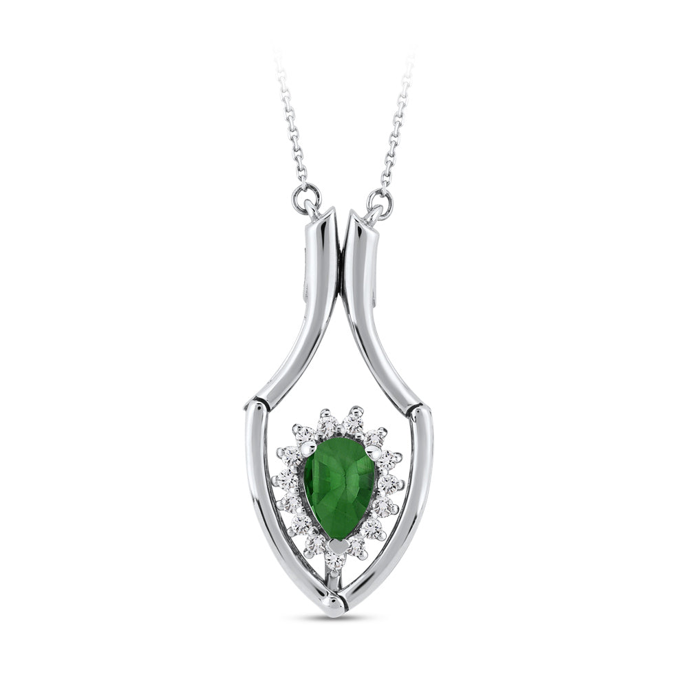 0.33 ct. Smaragd Halskette