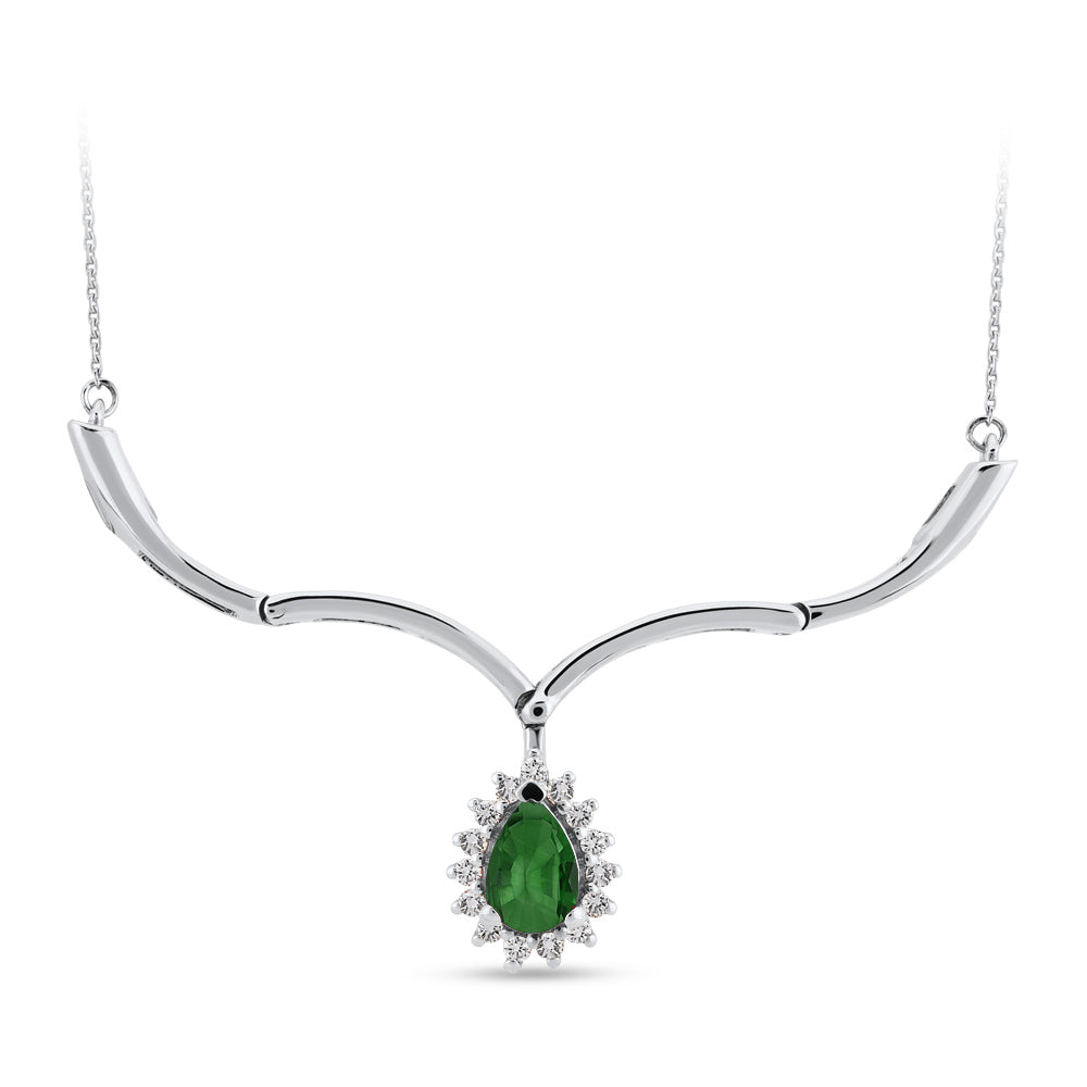 0.33 ct. Smaragd Halskette
