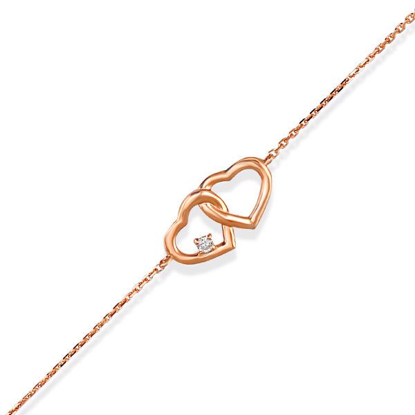 0.03 ct. Herz Diamant Armband